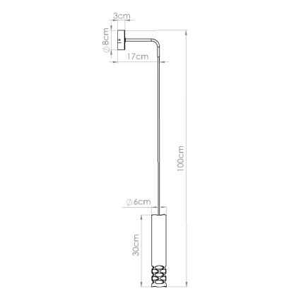 Stenska svetilka LIRO 1xGU10/10W/230V bela