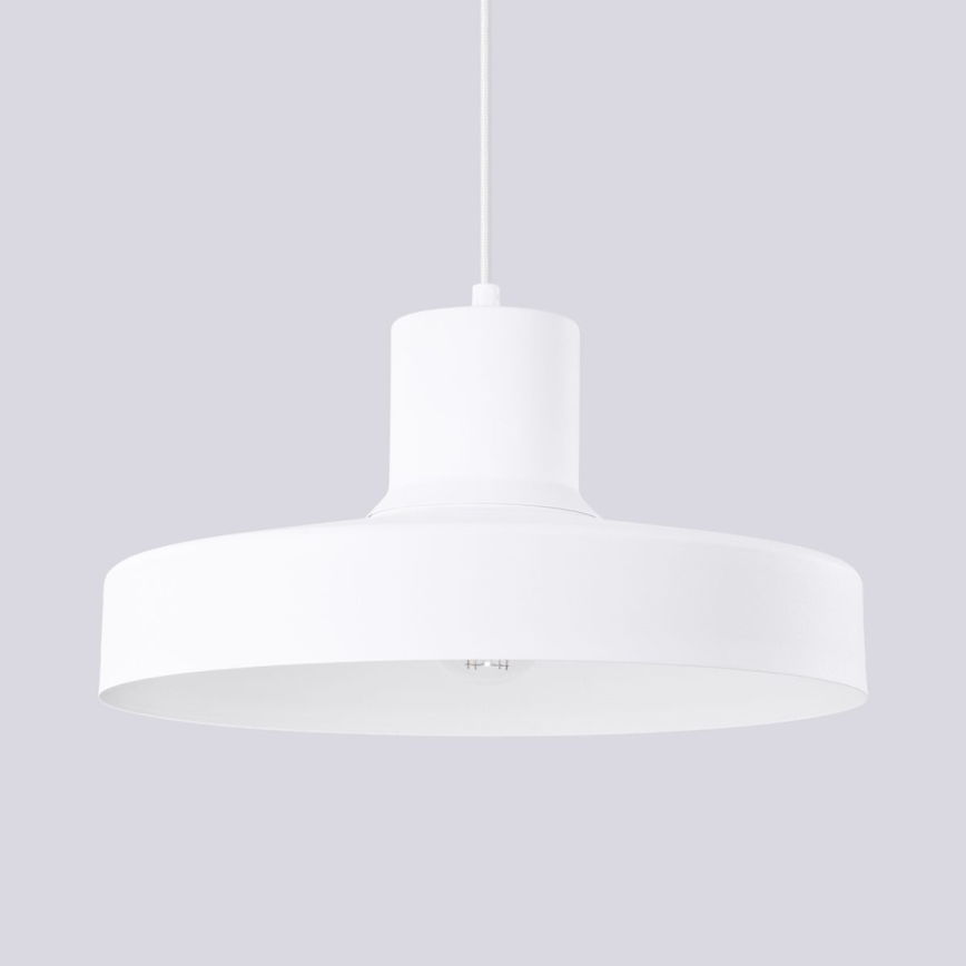 Lestenec na vrvici BILO 1xE27/15W/230V pr. 35 cm bela