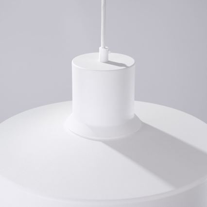 Lestenec na vrvici BILO 1xE27/15W/230V pr. 35 cm bela