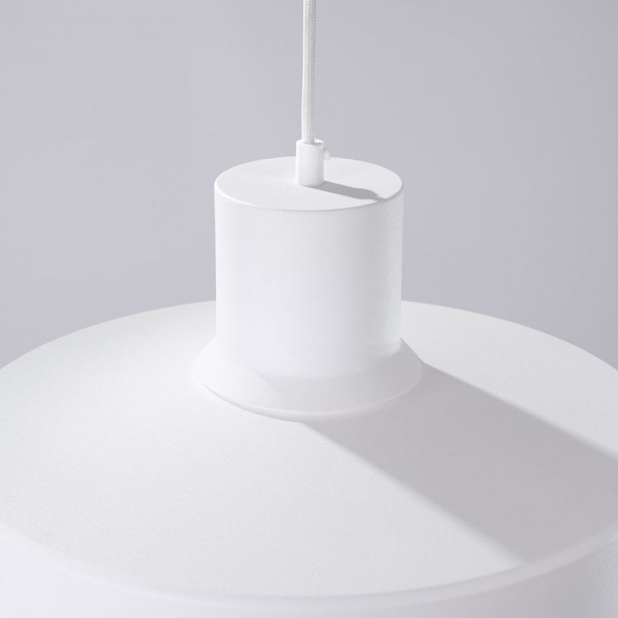 Lestenec na vrvici BILO 1xE27/15W/230V pr. 35 cm bela
