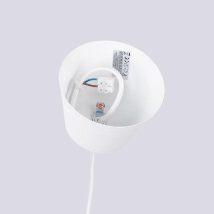 Lestenec na vrvici BILO 1xE27/15W/230V pr. 35 cm bela