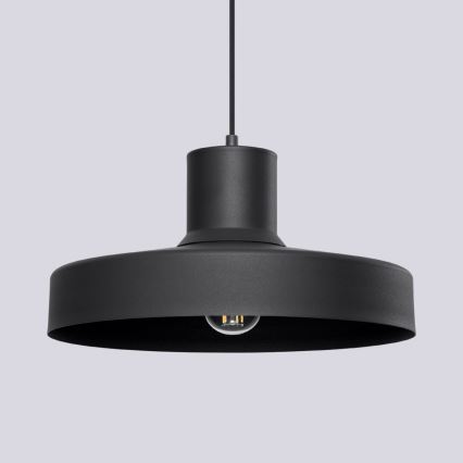 Lestenec na vrvici BILO 1xE27/15W/230V pr. 35 cm črna