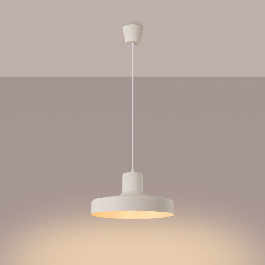 Lestenec na vrvici BILO 1xE27/15W/230V pr. 35 cm krem barva
