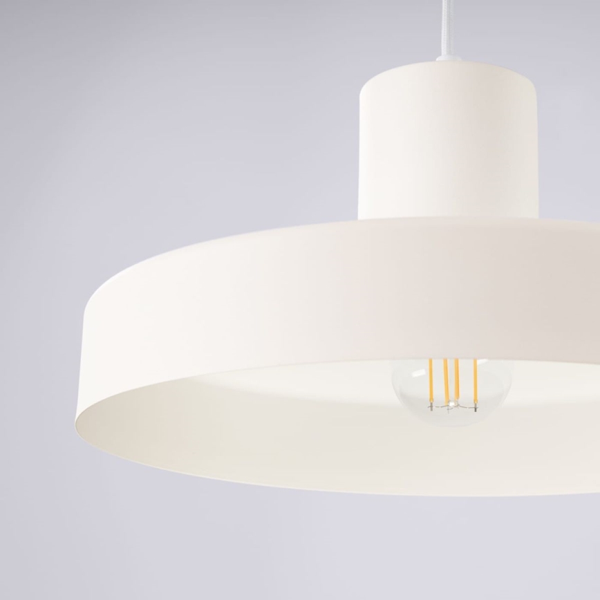 Lestenec na vrvici BILO 1xE27/15W/230V pr. 35 cm krem barva