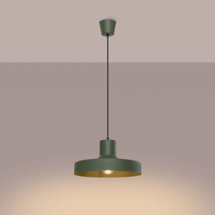 Lestenec na vrvici BILO 1xE27/15W/230V pr. 35 cm zelena