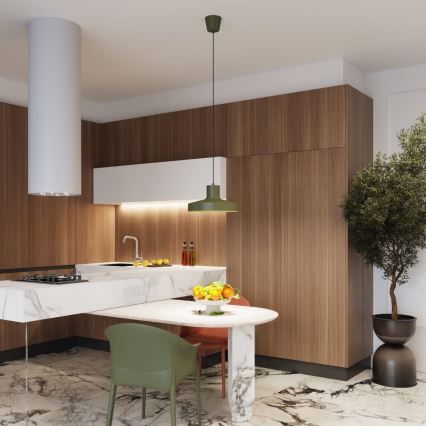 Lestenec na vrvici BILO 1xE27/15W/230V pr. 35 cm zelena