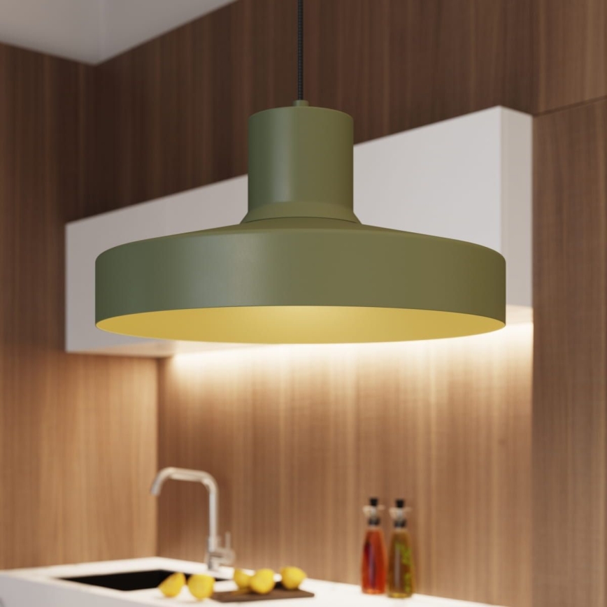 Lestenec na vrvici BILO 1xE27/15W/230V pr. 35 cm zelena