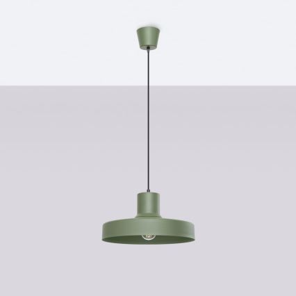 Lestenec na vrvici BILO 1xE27/15W/230V pr. 35 cm zelena