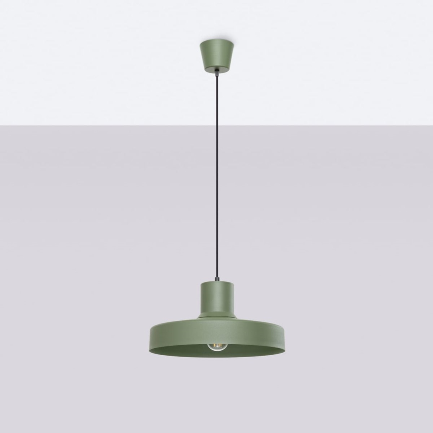 Lestenec na vrvici BILO 1xE27/15W/230V pr. 35 cm zelena
