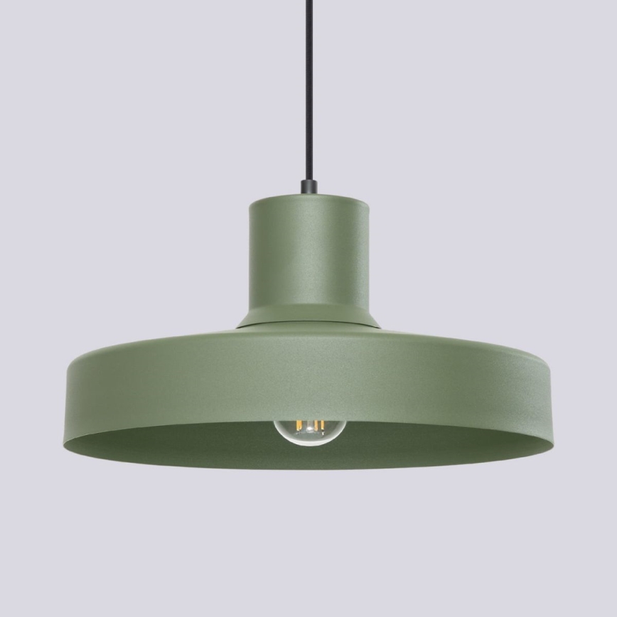 Lestenec na vrvici BILO 1xE27/15W/230V pr. 35 cm zelena