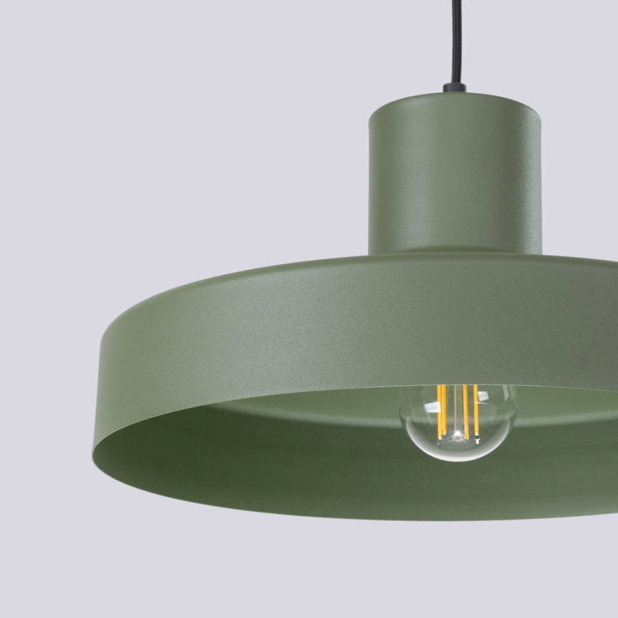 Lestenec na vrvici BILO 1xE27/15W/230V pr. 35 cm zelena