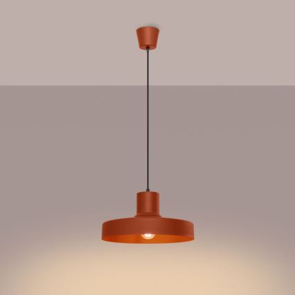 Lestenec na vrvici BILO 1xE27/15W/230V pr. 35 cm oranžna