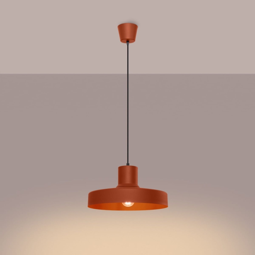 Lestenec na vrvici BILO 1xE27/15W/230V pr. 35 cm oranžna
