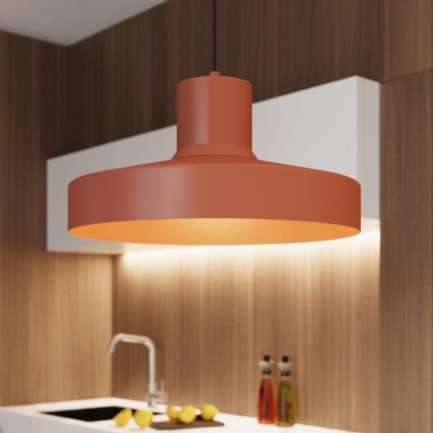 Lestenec na vrvici BILO 1xE27/15W/230V pr. 35 cm oranžna