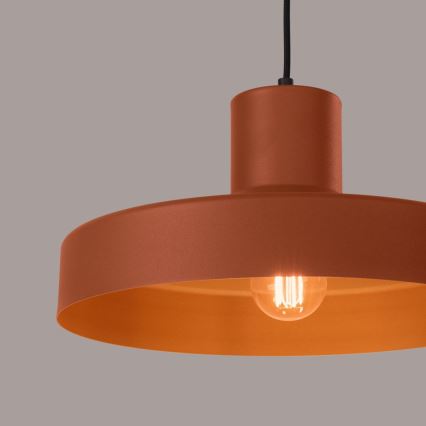 Lestenec na vrvici BILO 1xE27/15W/230V pr. 35 cm oranžna