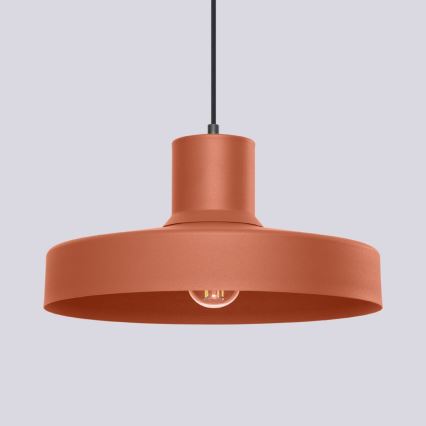 Lestenec na vrvici BILO 1xE27/15W/230V pr. 35 cm oranžna
