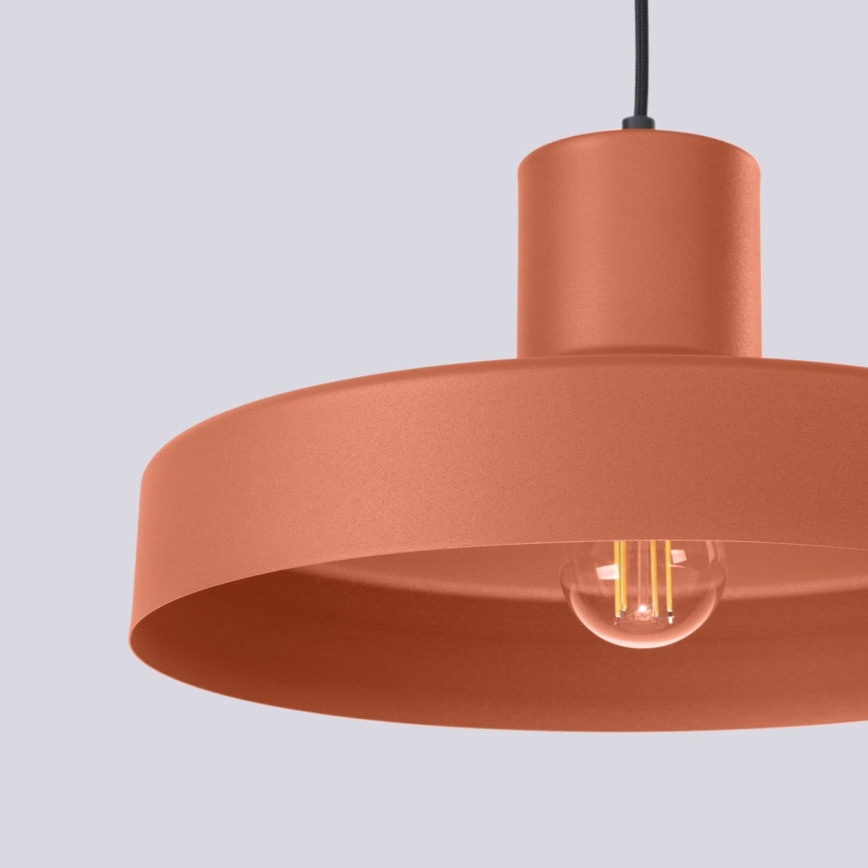 Lestenec na vrvici BILO 1xE27/15W/230V pr. 35 cm oranžna