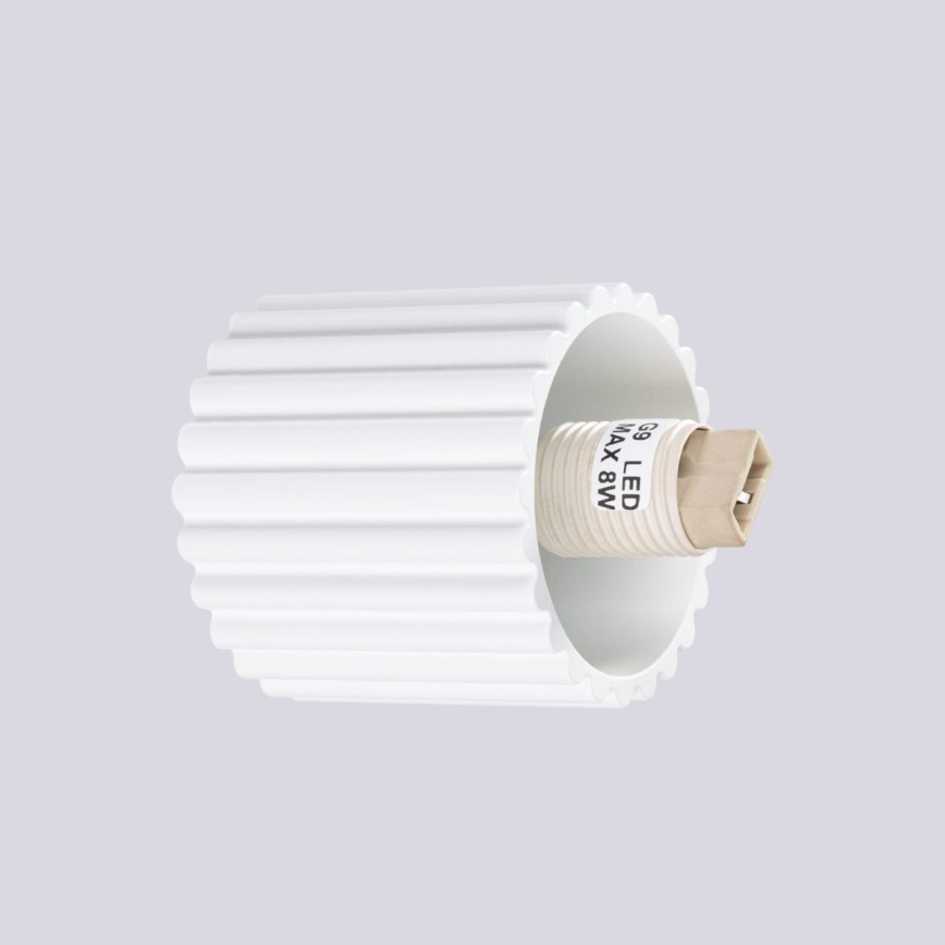 Kopalniška stenska svetilka HALO 1xG9/8W/230V pr. 12 cm IP44 bela
