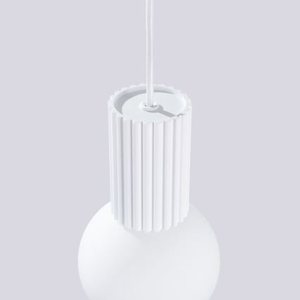 Lestenec na vrvici HALO 1xG9/8W/230V pr. 12 cm bela