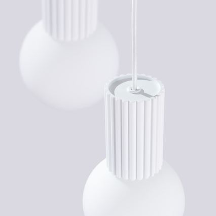 Lestenec na vrvici HALO 3xG9/8W/230V pr. 25 cm bela