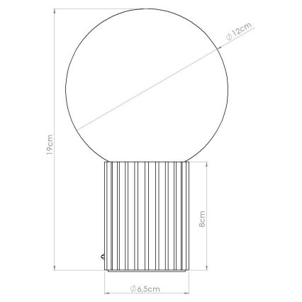 Namizna svetilka HALO 1xG9/8W/230V pr. 12 cm bela