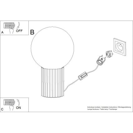 Namizna svetilka HALO 1xG9/8W/230V pr. 12 cm bela
