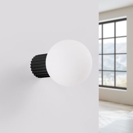 Kopalniška stenska svetilka HALO 1xG9/8W/230V pr. 12 cm IP44 črna