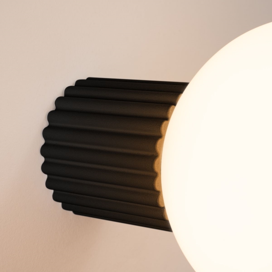 Kopalniška stenska svetilka HALO 1xG9/8W/230V pr. 12 cm IP44 črna