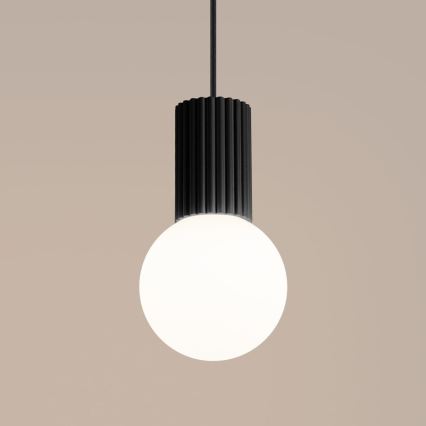 Lestenec na vrvici HALO 1xG9/8W/230V pr. 12 cm črna
