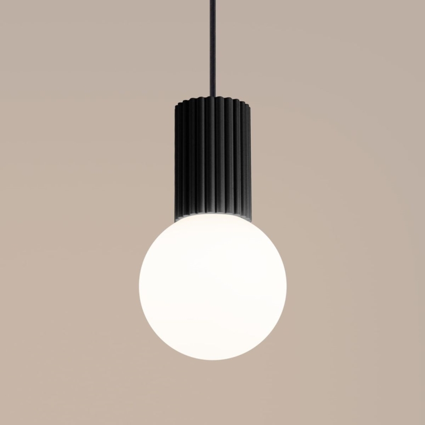 Lestenec na vrvici HALO 1xG9/8W/230V pr. 12 cm črna