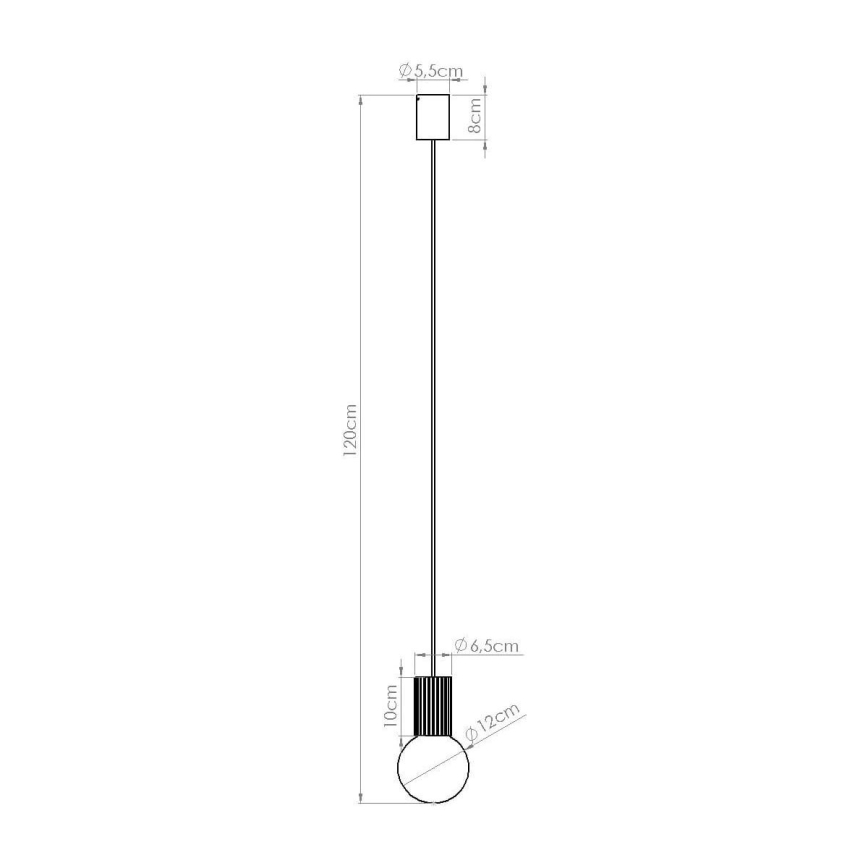 Lestenec na vrvici HALO 1xG9/8W/230V pr. 12 cm črna