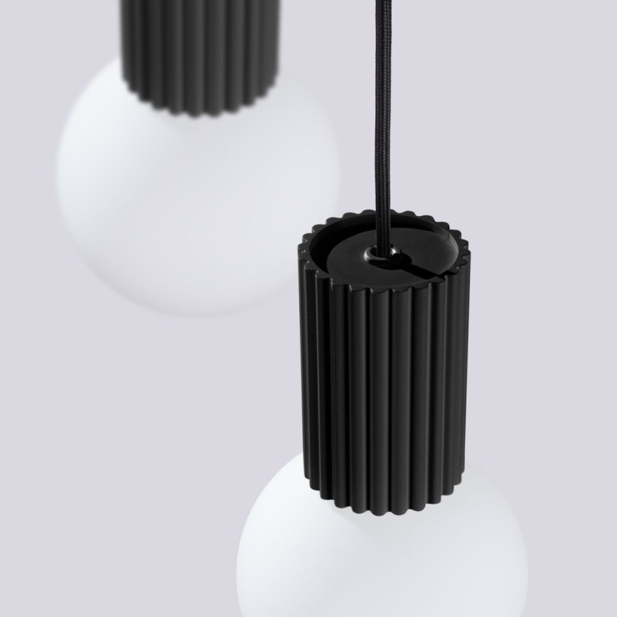 Lestenec na vrvici HALO 3xG9/8W/230V pr. 25 cm črna