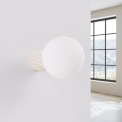 Kopalniška stenska svetilka HALO 1xG9/8W/230V pr. 12 cm IP44 krem barva