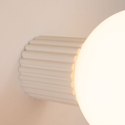 Kopalniška stenska svetilka HALO 1xG9/8W/230V pr. 12 cm IP44 krem barva
