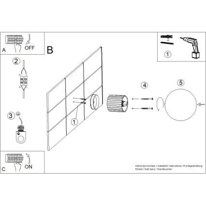 Kopalniška stenska svetilka HALO 1xG9/8W/230V pr. 12 cm IP44 krem barva