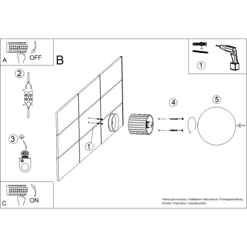 Kopalniška stenska svetilka HALO 1xG9/8W/230V pr. 12 cm IP44 krem barva