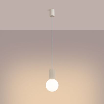 Lestenec na vrvici HALO 1xG9/8W/230V pr. 12 cm krem barva