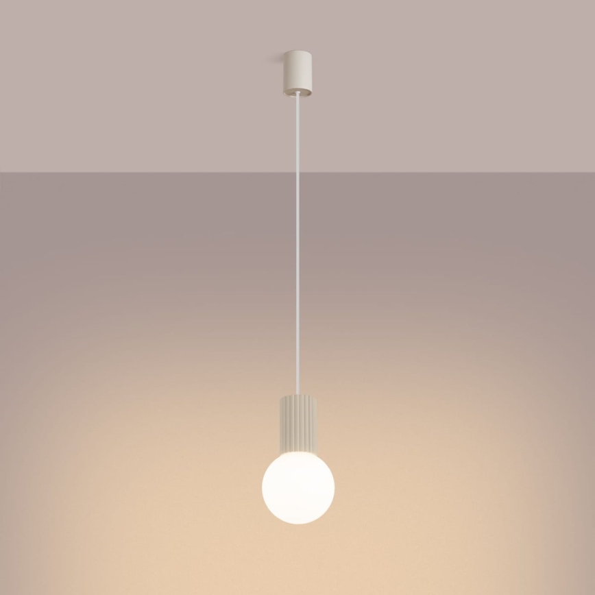 Lestenec na vrvici HALO 1xG9/8W/230V pr. 12 cm krem barva