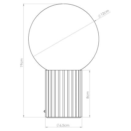 Namizna svetilka HALO 1xG9/8W/230V pr. 12 cm krem barva
