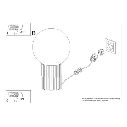 Namizna svetilka HALO 1xG9/8W/230V pr. 12 cm krem barva