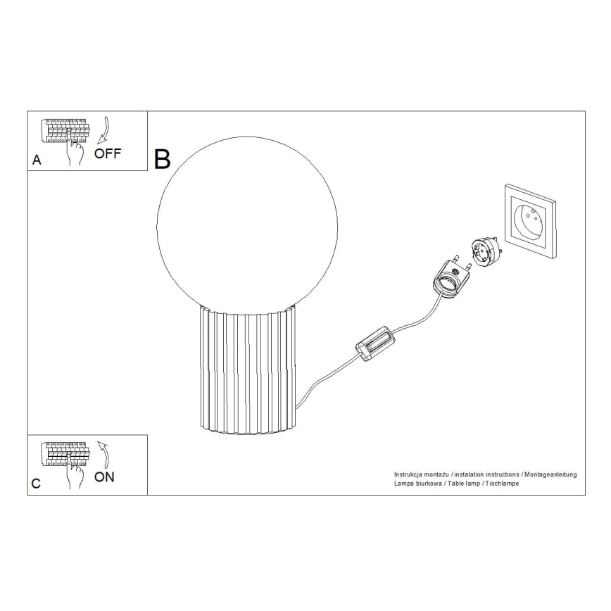 Namizna svetilka HALO 1xG9/8W/230V pr. 12 cm krem barva