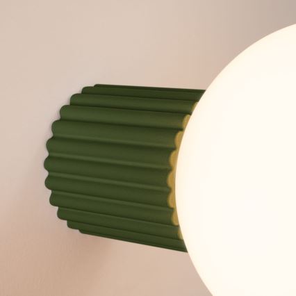Kopalniška stenska svetilka HALO 1xG9/8W/230V pr. 12 cm IP44 zelena