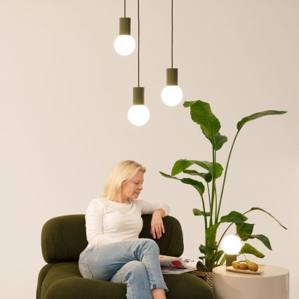 Lestenec na vrvici HALO 1xG9/8W/230V pr. 12 cm zelena