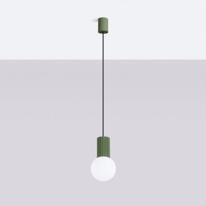 Lestenec na vrvici HALO 1xG9/8W/230V pr. 12 cm zelena