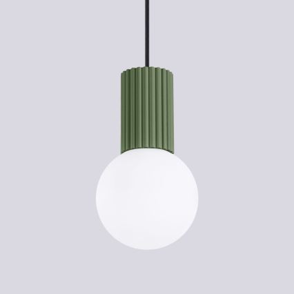 Lestenec na vrvici HALO 1xG9/8W/230V pr. 12 cm zelena