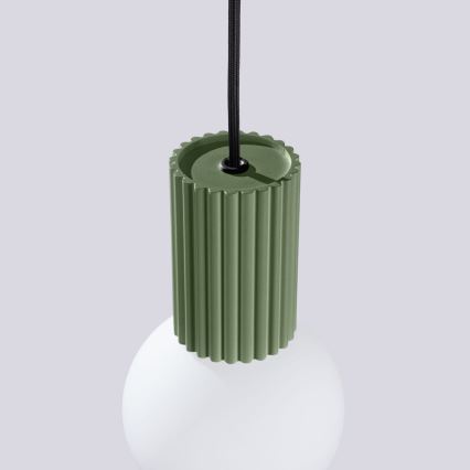 Lestenec na vrvici HALO 1xG9/8W/230V pr. 12 cm zelena