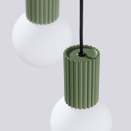 Lestenec na vrvici HALO 3xG9/8W/230V pr. 25 cm zelena