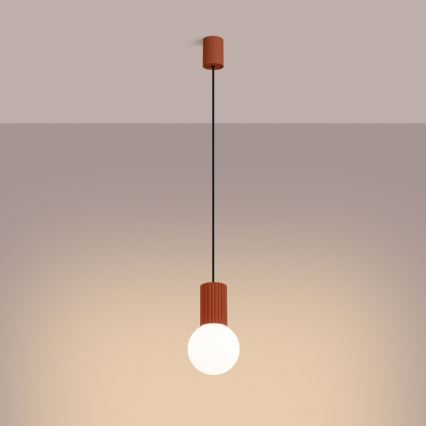 Lestenec na vrvici HALO 1xG9/8W/230V pr. 12 cm oranžna