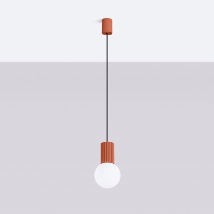 Lestenec na vrvici HALO 1xG9/8W/230V pr. 12 cm oranžna