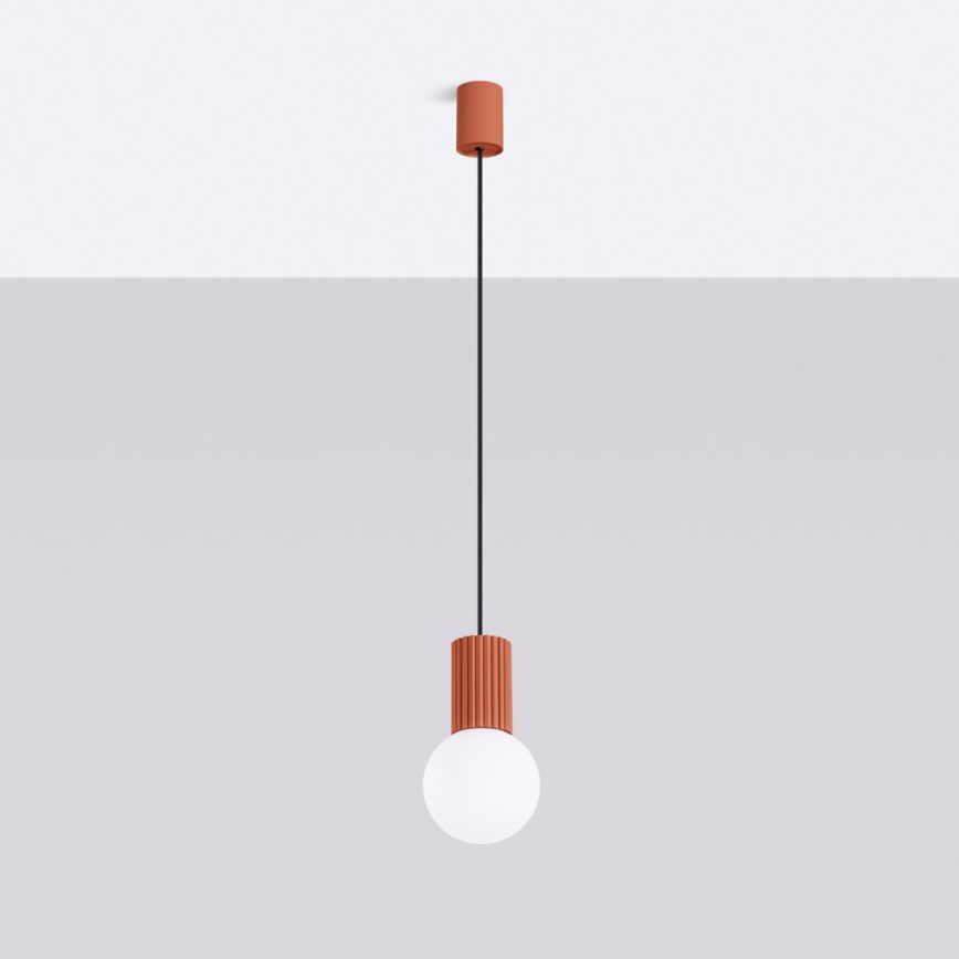 Lestenec na vrvici HALO 1xG9/8W/230V pr. 12 cm oranžna